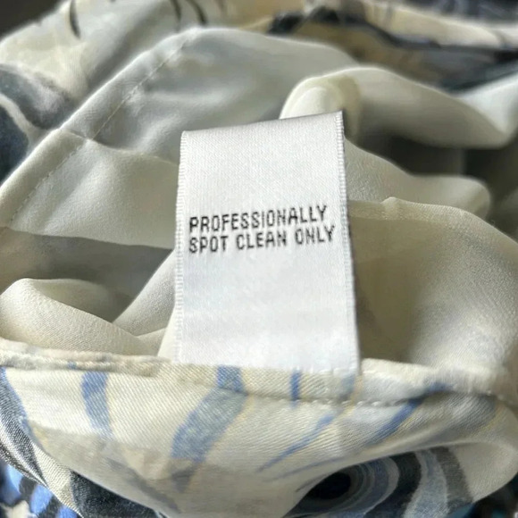 Cache vintage silk halter top beaded palm print excellent Size 8 - Picture 8 of 10